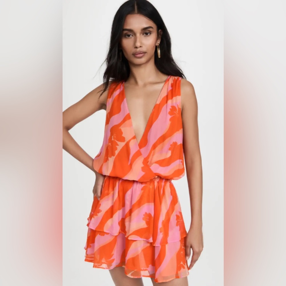 NEW Ramy Brook Printed Baldwin Dress in Zinnia Combo